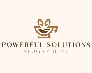 Brown Aromatic Coffee Cafe logo design