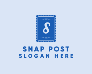 Snail Mail Postage Stamp logo design