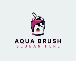 Paint Brush Home Improvement logo design