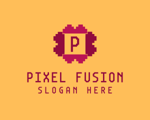 Pixelated Game Console logo design