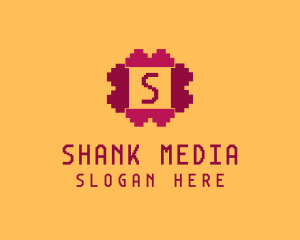 Pixelated Game Console logo design