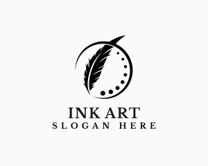 Ink Feather Quill logo design