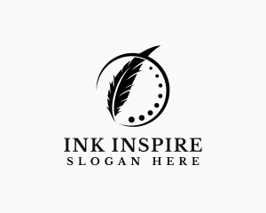 Ink Feather Quill logo design