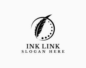 Ink Feather Quill logo design