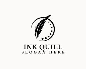 Ink Feather Quill logo design