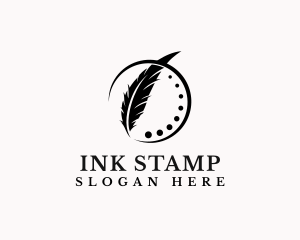 Ink Feather Quill logo design