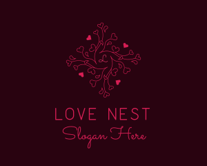 Love Ornament Heart logo design