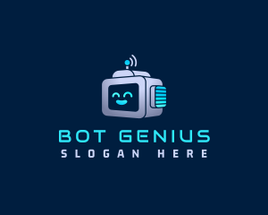 Robot Radio Signal  logo design