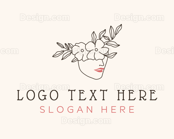 Floral Beauty Face Skincare Logo