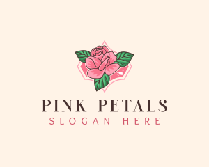 Oklahoma Rose Flower logo design