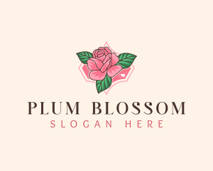 Oklahoma Rose Flower logo design