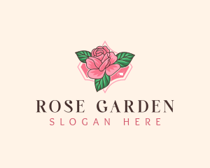 Oklahoma Rose Flower logo design