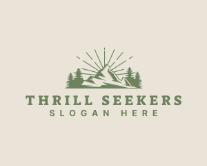 Mountain Hiking Exploration Logo