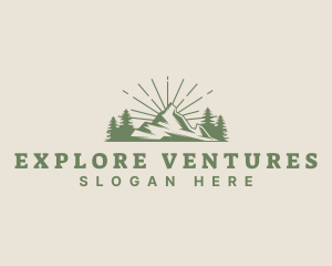 Mountain Hiking Exploration logo design