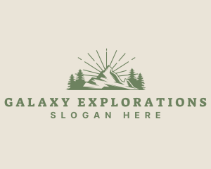 Mountain Hiking Exploration logo design