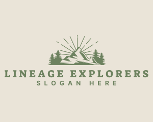 Mountain Hiking Exploration logo design