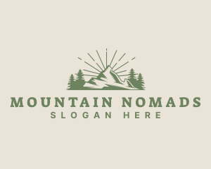 Mountain Hiking Exploration logo design