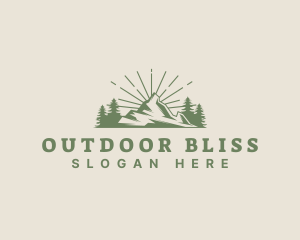 Mountain Hiking Exploration logo design