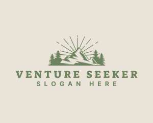 Mountain Hiking Exploration logo design