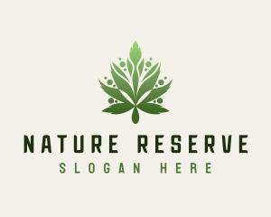 Natural Marijuana Leaf logo design