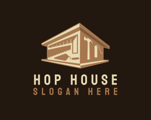 Carpentry Tool House logo design