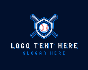 Baseball Bat Crest logo design