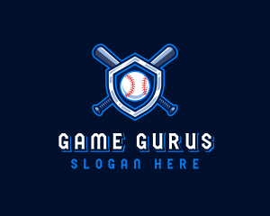 Baseball Bat Crest Logo
