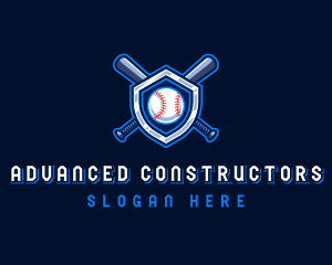 Baseball Bat Crest logo design