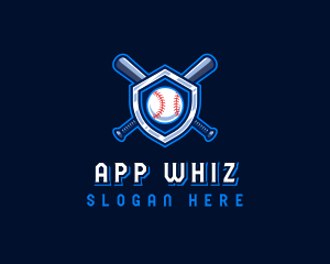 Baseball Bat Crest logo design