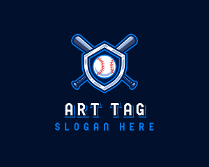 Baseball Bat Crest logo design