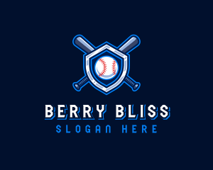 Baseball Bat Crest logo design