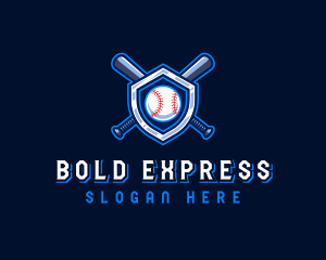 Baseball Bat Crest logo design