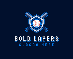 Baseball Bat Crest logo design