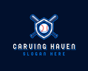 Baseball Bat Crest logo design