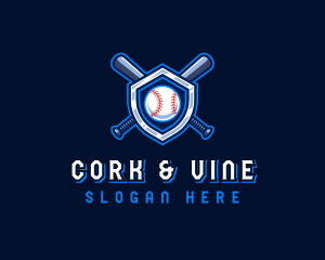 Baseball Bat Crest logo design