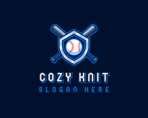 Baseball Bat Crest logo design