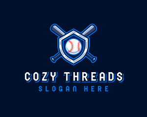 Baseball Bat Crest logo design