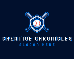 Baseball Bat Crest logo design