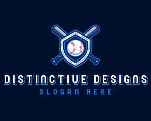 Baseball Bat Crest logo design