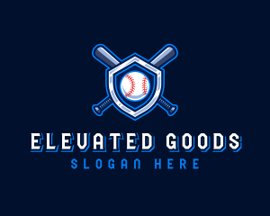 Baseball Bat Crest logo design