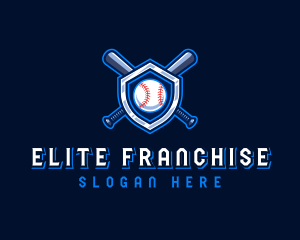 Baseball Bat Crest logo design