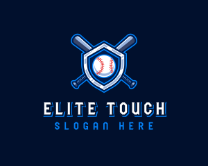 Baseball Bat Crest logo design