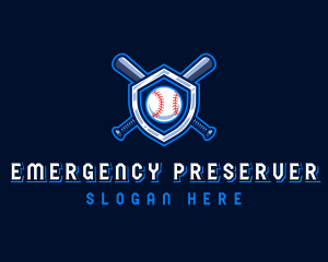 Baseball Bat Crest logo design