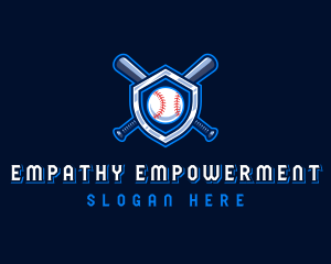 Baseball Bat Crest logo design