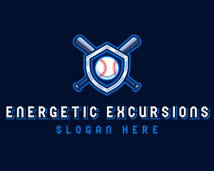 Baseball Bat Crest logo design