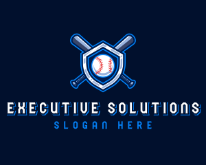 Baseball Bat Crest logo design