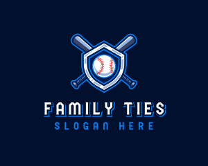 Baseball Bat Crest logo design