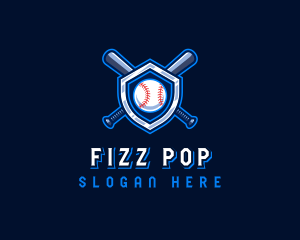 Baseball Bat Crest logo design