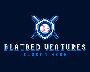 Baseball Bat Crest logo design