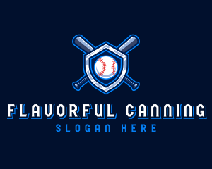 Baseball Bat Crest logo design